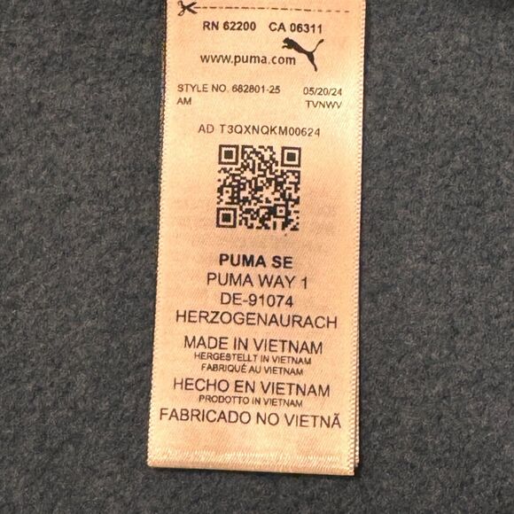 PUMA Men's Small Gray Fleece Hoodie Pull Over Grey Sweatshirt S Sml - Picture 7 of 11